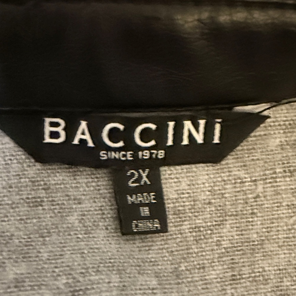 Baccini Women's Classic Faux Black Leather Jacket - Picture 7 of 10
